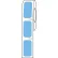 Globe Scientific™ Cryo Direct Thermal Label, 27x13mm For Cryogenic Vials, Blue, 1000/Roll