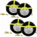 US Cargo Control Car Carrier Tire Holder Basket Straps with Swivel Hooks & Ratchet, Yellow,Pack of 4