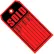 Global Industrial™ "Sold" Tag #5, 4-3/4"L x 2-3/8"W, Red, 1000/Pack