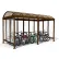 Transit Bike Shelter 7-10 14'8"L x 7'5"W - 10 Bike Capacity - Flat Roof