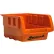 Homak® Plastic Single Small Individual Bin, 6-1/2"L x 4-1/8"W x 3"H, Orange