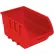 Homak® Plastic Single Small Individual Bin, 6-1/2"L x 4-1/8"W x 3"H, Red