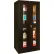 Hallowell® 400 Stationary SV Storage Cabinet, 36"W x 18"D x 72"H, Knock-down, Midnight Ebony