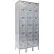Hallowell® 6-Tier 18 Door Stainless Steel Locker, 36"W x 18"D x 78"H, Gray, Assembled