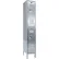 Hallowell® 2-Tier 2 Door Stainless Steel Locker, 12"W x 18"D x 78"H, Gray, Assembled