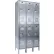Hallowell® 2-Tier 6 Door Stainless Steel Locker, 54"W x 18"D x 78"H, Gray, Assembled