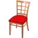 Holland Bar Stool Hampton 3130 Bristol Dining Chair, Canter Red Seat, Medium Finish