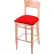 Holland Bar Stool 3160 30" Bar Stool, Canter Red Seat, Natural Finish