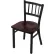 Holland Bar Stool 610 Contessa Dining Chair, Dark Cherry Maple Seat, Black Wrinkle Finish