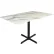 Holland Bar Stool OD211 EuroSlim Outdoor Table, X-Base, 48"W x 32"D x 30"H, White Marble Top