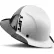 Lift Safety DAX Carbon Fiber Full Brim 50-50, White/Black