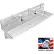 BSM Inc. Stainless Steel Sink, 3 Station w/Manual Faucets, Wall Brackets 60"L X 20"W X 8"D