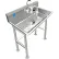 BSM Inc. ADA SS Sink, 1 Station with Electronic Faucet, 6"H Backsplash, 40"L x 20"W x 6"D Sink