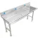 BSM Inc. ADA SS Sink, 3 Station Body Only, Floor Mount, 5" Backsplash, 60"L x 20"W x 6"D Sink