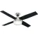 Hunter Fan 52" Dempsey with Light Ceiling Fan with Light and Handheld Remote 59216 - Brushed Nickel