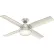 Hunter Fan 52" Dempsey Damp Ceiling Fan with Light and Handheld Remote 59450 - Matte Nickel