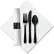 Hoffmaster® HFM119971, Caterwrap Cutlery Combo, Plastic, Black, 100/Carton