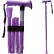 HealthSmart Folding Walking Stick, Soft Comfort Grip, Collapsible, Adjustable Folding, Lavender