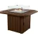 Highwood® Oasis Fire Pit Table, 40"L x 40"W x 30-1/2"H, Weathered Acorn