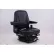 Concentric™ Heavy Duty Seat with Arm Rests, Headrest & Low Profile Suspension, Vinyl, Black