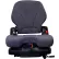 Concentric™ Heavy Duty Seat w/ Arm Rests, Headrest & Low Profile Suspension, Foam/Fabric, Gray