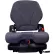 Concentric™ Heavy Duty Seat with Low Profile Suspension & Slide Rails, Foam/Fabric, Gray