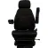 Concentric™ 470 Series High-Back Heavy Duty Seat with Arm Rests & Slide Rails, Fabric, Black