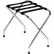 Metal Luggage Rack - Chrome Finish - Black Straps - Pkg Qty 4