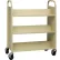 Hirsh® Double Sided 6 Shelf Book Cart, 38"W x 18"D x 46-1/4"H, Putty