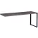 Interion® Open Plan Return Desk - 48"W x 24"D x 29"H - Charcoal Top with Black Legs