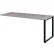Interion® Open Plan Return Desk - 48"W x 24"D x 29"H - Gray Top with Black Legs