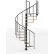 Global Industrial™ Hayden 36"H Platform Rail Spiral Stair Kit, 60"Dia, 12-5/6'H, Blk