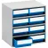 Treston Steel Storage Cabine, 15-3/4"W x 11-13/16"D x 15-9/16"H, 8 Blue Drawers