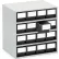 Treston ESD Steel Storage Cabine, 15-3/4"W x 11-13/16"D x 15-9/16"H, 16 Black Drawers