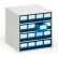 Treston Steel Storage Cabine, 15-3/4"W x 15-3/4"D x 15-9/16"H, 16 Blue Drawers