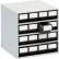 Treston ESD Steel Storage Cabine, 15-3/4"W x 15-3/4"D x 15-9/16"H, 16 Black Drawers