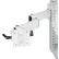 Treston LCD Holder with Double Arm, Attaches to Slotted Uprights, Light Gray