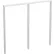 Treston Steel Upright Tube Module, 2xM60"W x 2-3/4"D x 53-1/2"H, Light Gray