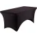 Iceberg Stretch Fabric Table Cover, 6', Black