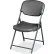 Iceberg Rough 'N Ready® Commercial Folding Chair, Mid Back, HDPE, Charcoal