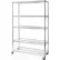 5-Tier UltraDurable Mobile Wire Shelving - Commercial Grade NSF Steel 48"L x 18"W x 75"H - Plated
