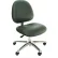Heavy Duty High Back Clean Room Vinyl Chair with Aluminum Base Black