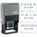 Xstamper® Self-Inking Message/Date Stamp, PAID/FAXED/RECEIVED, 15/16" x 1-3/4", Blue/Red