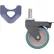 MetroMax Antimicrobial Polyurethane Swivel/Brake Stem Caster, 5" Dia., 300 lb. Capacity