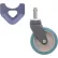 MetroMax Antimicrobial Polyurethane Swivel Stem Caster, 5" Dia., 300 lb. Capacity
