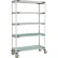 MetroMax® i Industrial Plastic Shelving Mobile Cart, 49-3/4"L x 20-5/16"W x 79-5/16"H, Blue