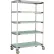 MetroMax® i Industrial Plastic Shelving Mobile Cart, 49-3/4"L x 26-5/16"W x 79-5/16"H, Blue