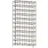 Metro® Gowning Room Bootie & Shoe Rack, 36-1/2"L x 14-3/4"W x 74-1/2"H, Silver