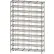 Metro® Gowning Room Bootie & Shoe Rack, 48-1/2"L x 14-3/4"W x 74-1/2"H, Silver
