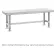 Metro® Gowning Bench with 4 Legs, 36"W x 9"D x 18"H, Silver